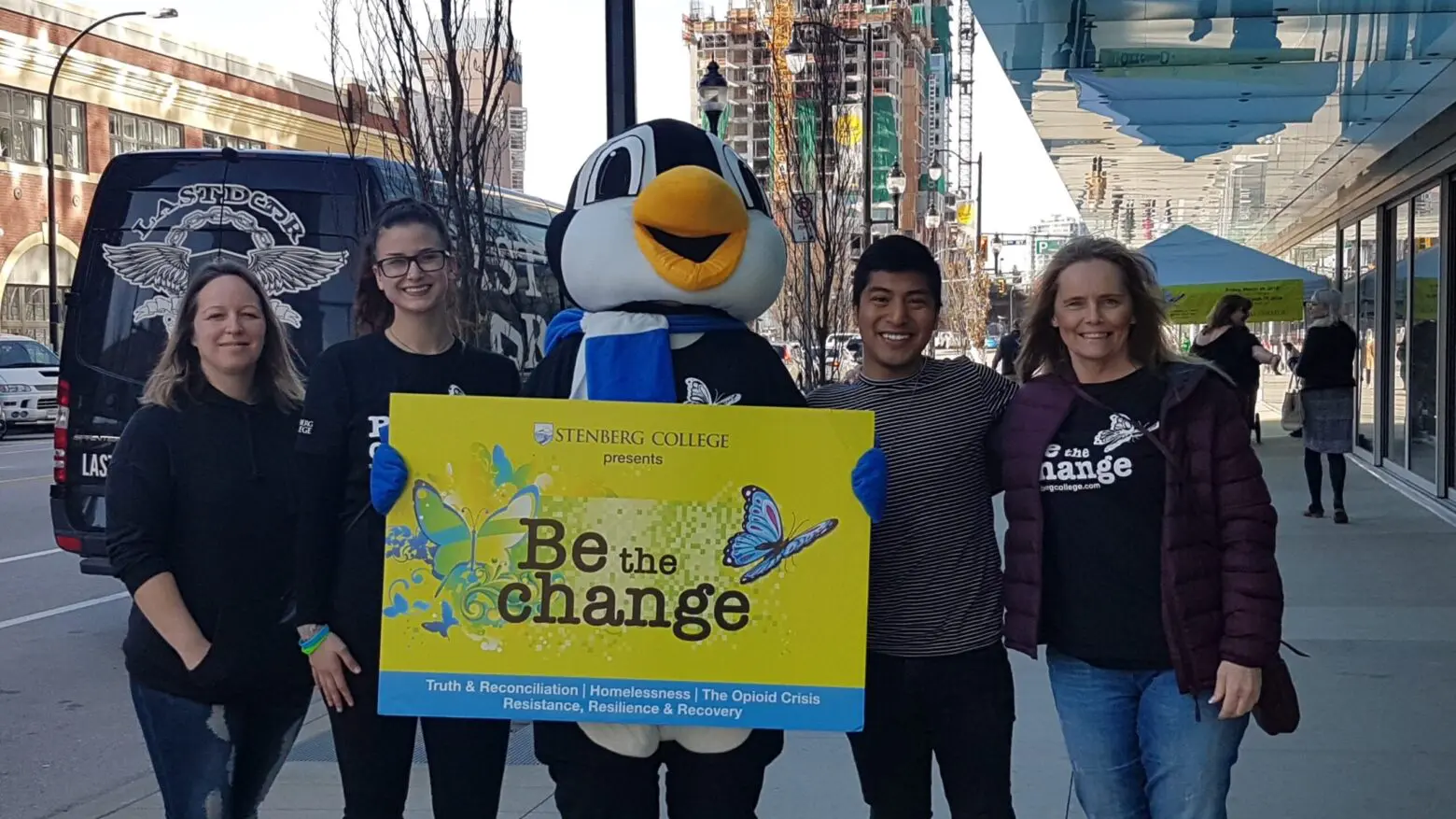 Stennie the penguin at Be the Change event