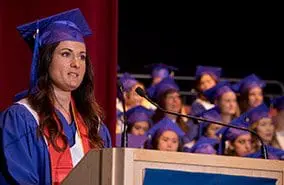 Haeley as a Valedictorian on her graduation ceremony as a Medical Lab Assistant.