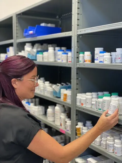 Pharmacy tech Student Shari working at care RX
