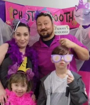 Therapeutic Recreation student, Bernard with his family