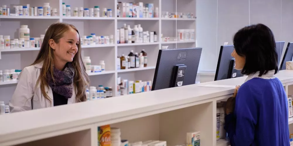 Ericka working at a Community Pharmacy.