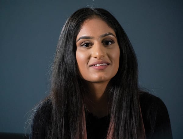 Harmeen smiled peacefully to the camera. She's proud to have found her dream career.