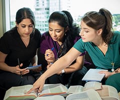 nurses studying