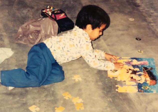Valentin with puzzle